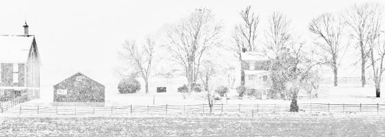 Snowstorm, Codori Farm, Gettysburg Battlefield
